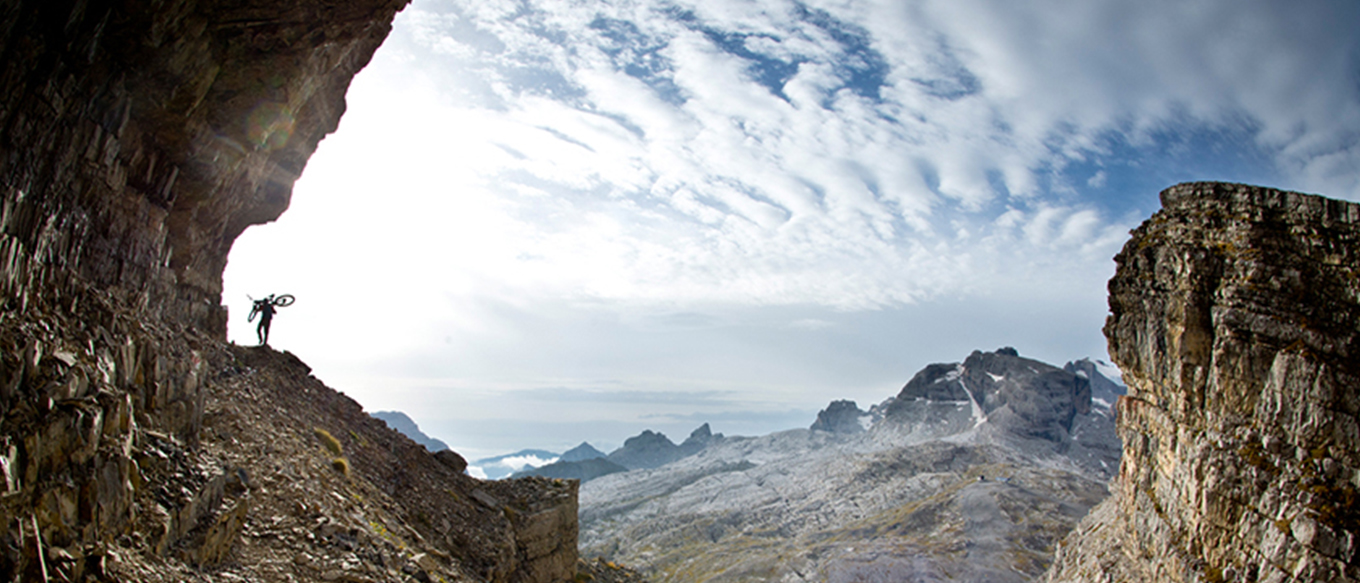 berge mountainbiker bergsteiger